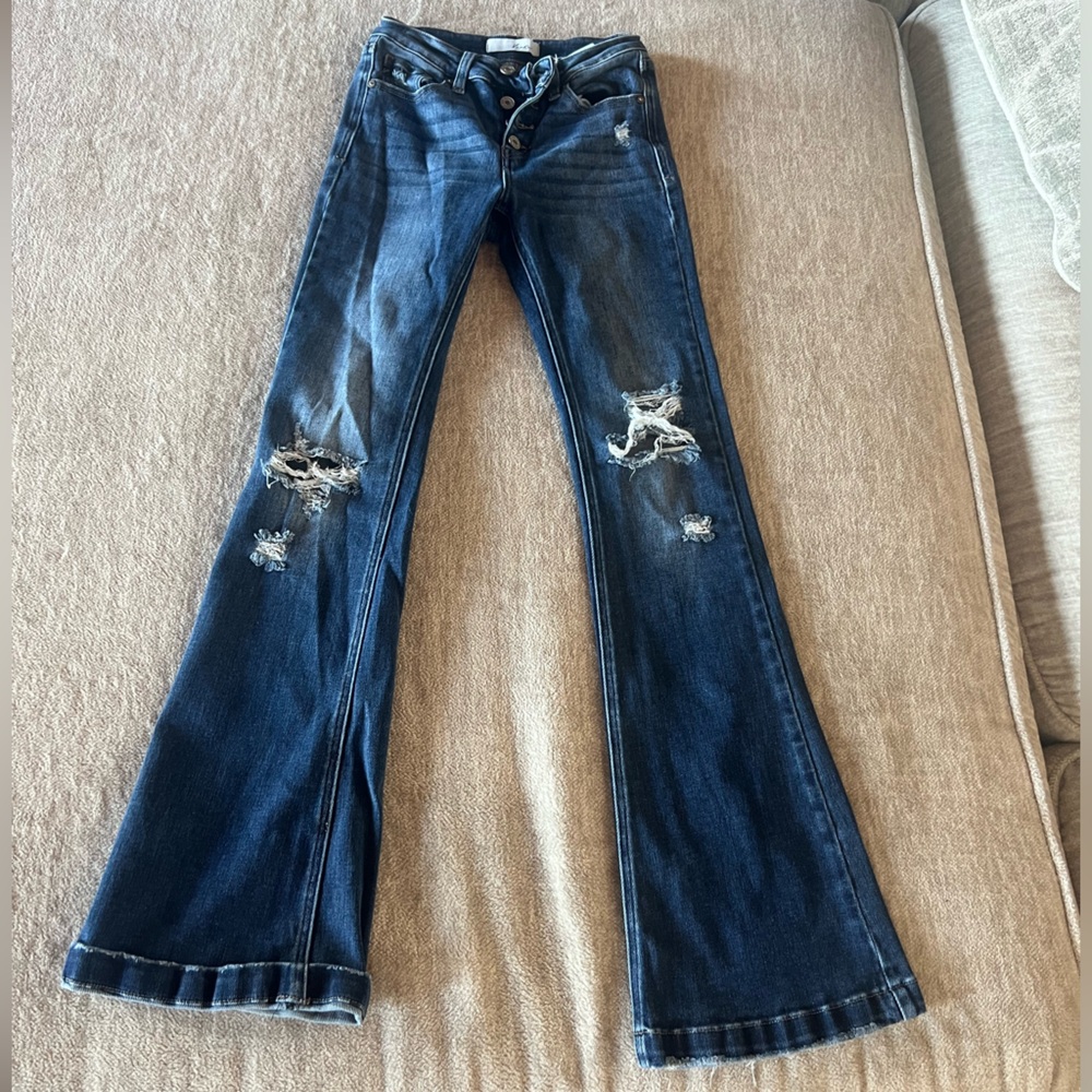KanCan Dark Blue Flare Jeans
